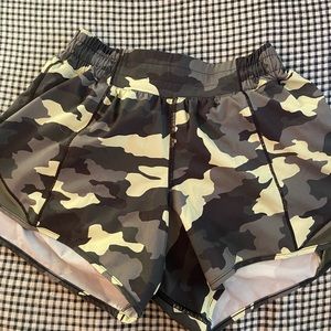 Green Camo Lululemon Hotty Shorts